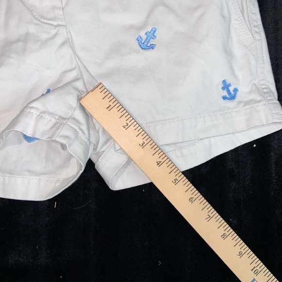 J Crew chino shorts ivory white with blue seahorses size 2 100% cotton broken in - Picture 4 of 7